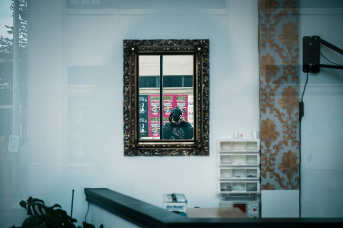 Miroir de sorcière ancien Ø 45 cm — photo 1