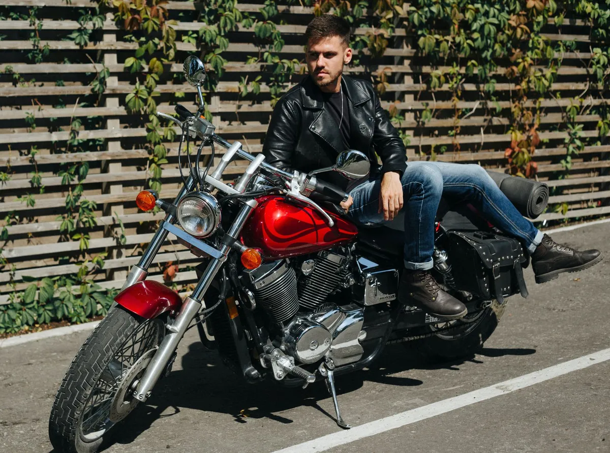 Blouson en cuir véritable homme taille XL — photo 1